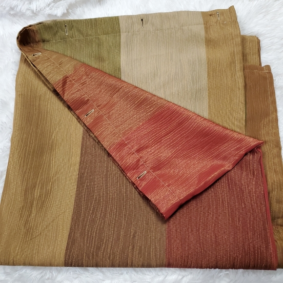 EARTH TONE GRAIN GOLDEN SHIMMER SHOWER CURTAIN - Picture 2 of 8